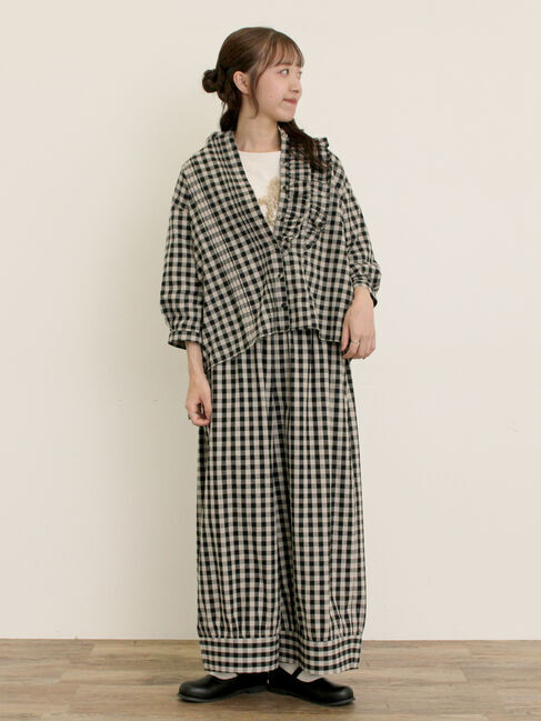 Samansa Mos2「【M/Lサイズ】裾切替ギャザーパンツ」|その他|