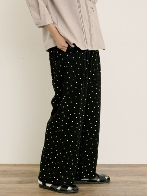 Samansa Mos2「【M/Lサイズ】レーヨン麻ゆるストレートパンツ」|その他|