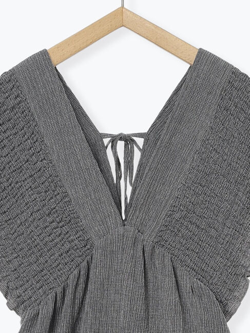 Samansa Mos2 blue「楊柳ワイドロンパース」|その他|