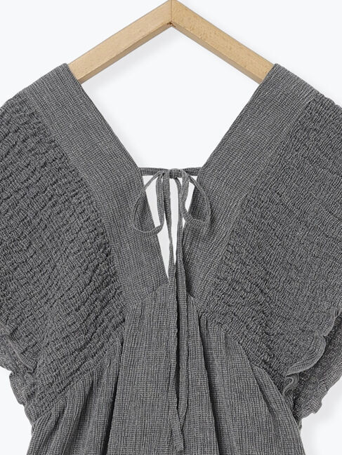 Samansa Mos2 blue「楊柳ワイドロンパース」|その他|