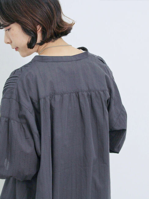 Samansa Mos2 blue「ピンタックブラウス」|シャツ・ブラウス|