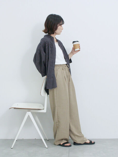 Samansa Mos2 blue「ピンタックブラウス」|シャツ・ブラウス|