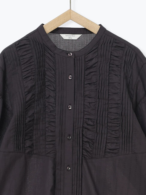 Samansa Mos2 blue「ピンタックブラウス」|シャツ・ブラウス|