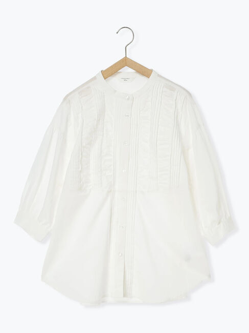 Samansa Mos2 blue「ピンタックブラウス」|シャツ・ブラウス|