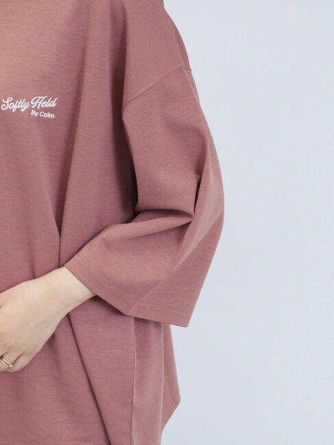 Samansa Mos2 blue「ポンチロゴ刺繍プルオーバー」|Tシャツ・カットソー|