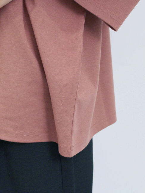 Samansa Mos2 blue「ポンチロゴ刺繍プルオーバー」|Tシャツ・カットソー|