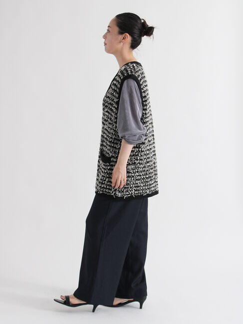 sm2rhythm「ツイード風ニットジレ」|ダウンベスト・ベスト|