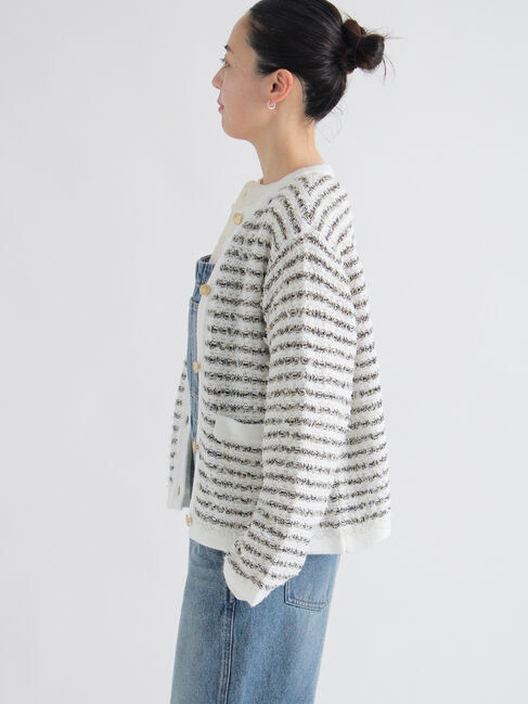 sm2rhythm「ツイード風ニットカーディガン」|カーディガン|