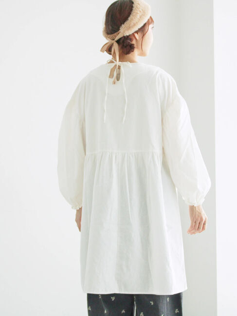 Samansa Mos2「【WEB限定】胸元レース貼りチュニック」|シャツ・ブラウス|