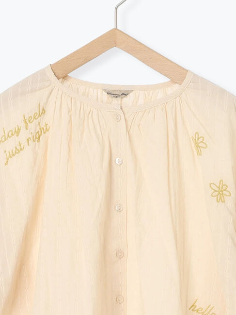 Samansa Mos2「ランダム刺繍入りブラウス」|シャツ・ブラウス|