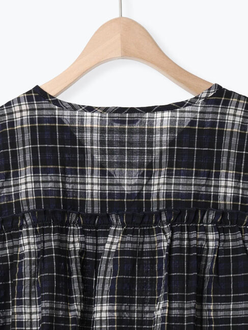 Samansa Mos2「◎サッカーチェックチュニック」|シャツ・ブラウス|