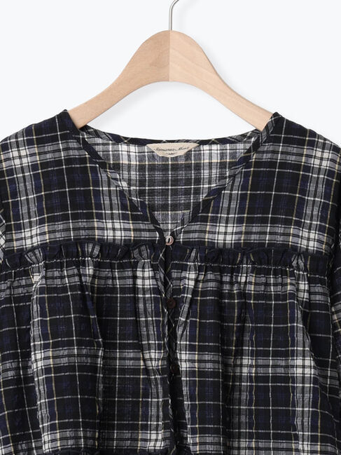 Samansa Mos2「◎サッカーチェックチュニック」|シャツ・ブラウス|