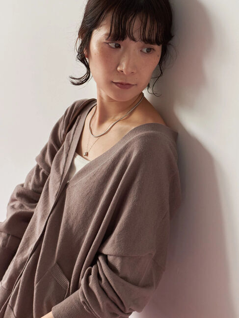 Samansa Mos2 blue「ドロップメタル2連ネックレス」|その他|