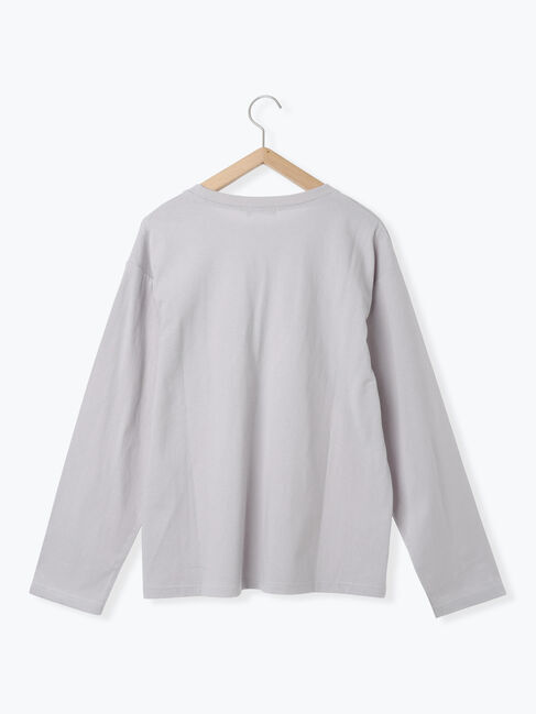 Samansa Mos2 blue「箔フォトプリントロンT」|Tシャツ・カットソー|