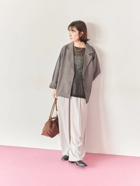 Samansa Mos2 blue「テーラードシャツジャケット」|シャツ・ブラウス|