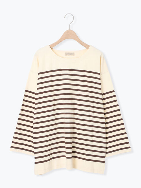 Samansa Mos2「パネルボーダーロングスリーブカットソー」|Tシャツ・カットソー|