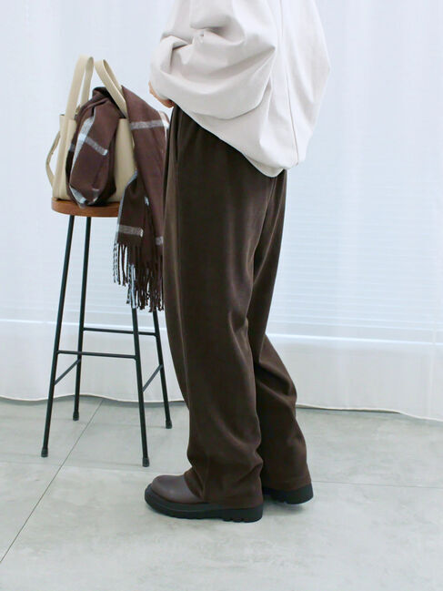 Samansa Mos2 blue「カットコールストレートパンツ」|その他|