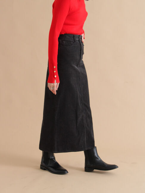 sm2rhythm「コーデュロイロングスカート」|スカート|チャコールグレー