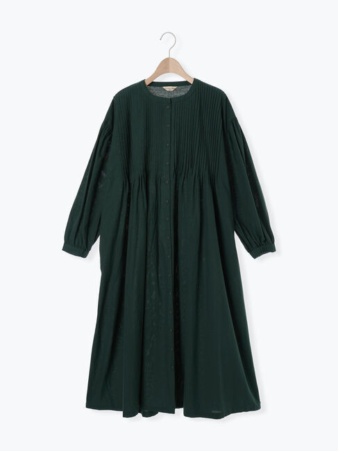 Samansa Mos2「【S/Mサイズ】綿麻/デニムピンタックワンピース」|ワンピース|