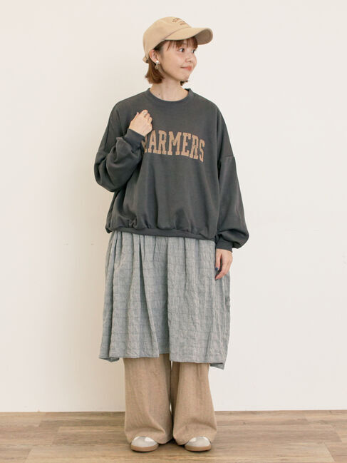 Samansa Mos2「プリントゆるスウェット」|Tシャツ・カットソー|