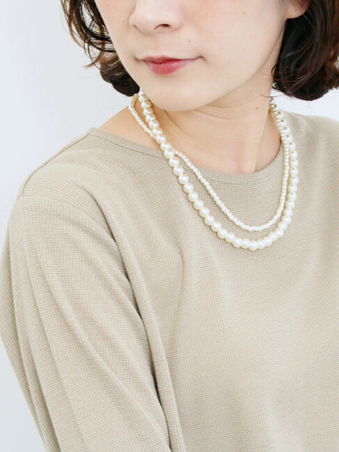 Samansa Mos2 blue「ラメリブプルオーバー」|Tシャツ・カットソー|