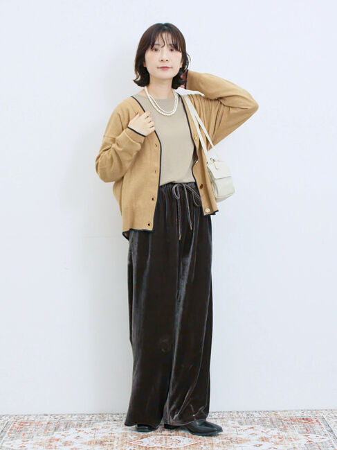 Samansa Mos2 blue「ラメリブプルオーバー」|Tシャツ・カットソー|