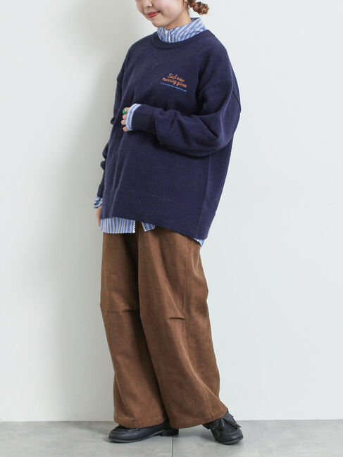 SM2「ロゴ刺繍ニットプルオーバー」|ニット・セーター|