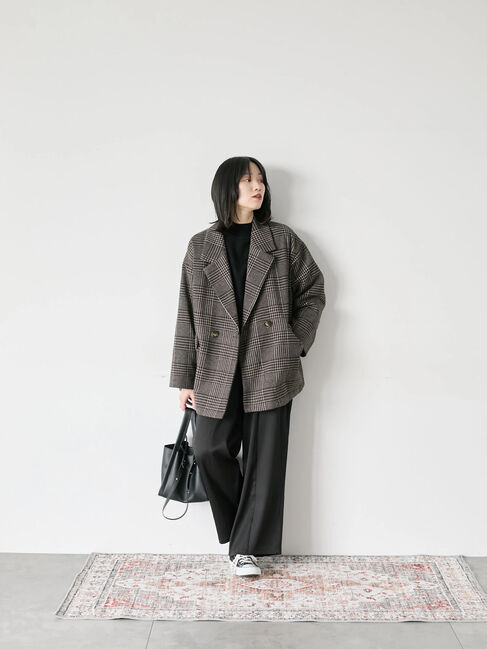 Samansa Mos2 blue「【Hug knit】袖ボリュームハイネックプルオーバー」|ニット・セーター|