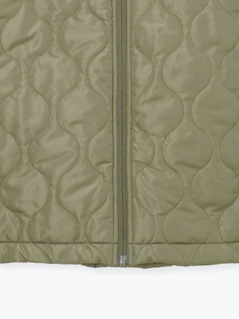 Samansa Mos2 blue「衿ボアキルトジャケット」|その他|