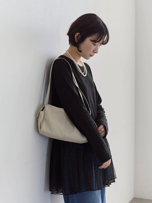 Samansa Mos2 blue「ペプラムプルオーバー」|Tシャツ・カットソー|