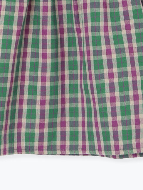 Samansa Mos2 Lagom「ヨークフリルチェックジャンバースカート」|ワンピース|