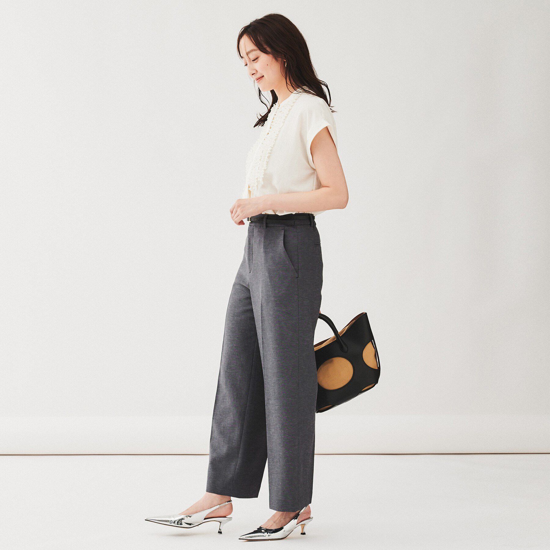 UNTITLED「【薄地／ストレッチ】ベーシックシルエット　ドライタッチワイドパンツ」|その他|