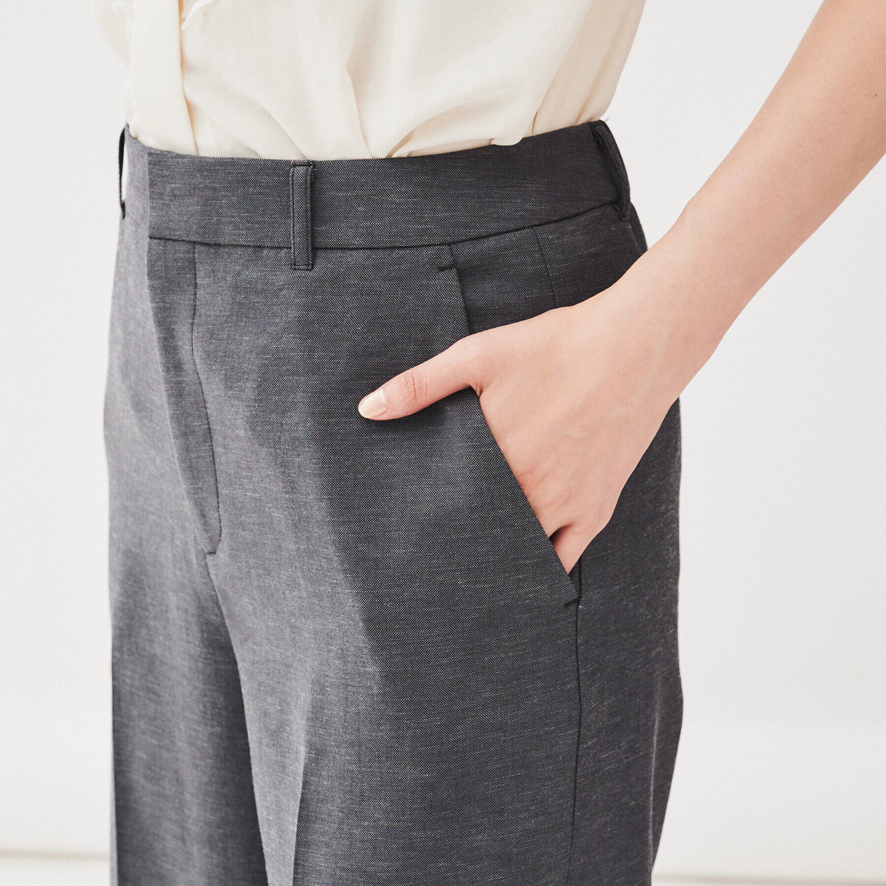 UNTITLED「【薄地／ストレッチ】ベーシックシルエット　ドライタッチワイドパンツ」|その他|