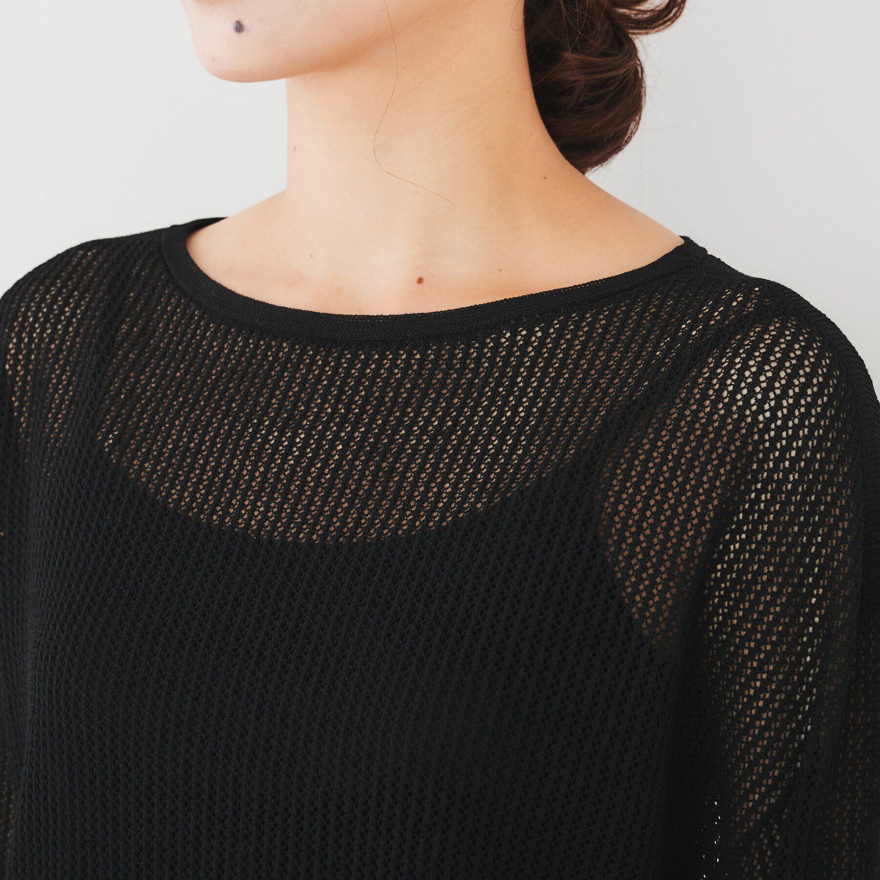 UNTITLED「【ストレッチ/程よい肌見せ】ハイゲージメッシュニット」|ニット・セーター|