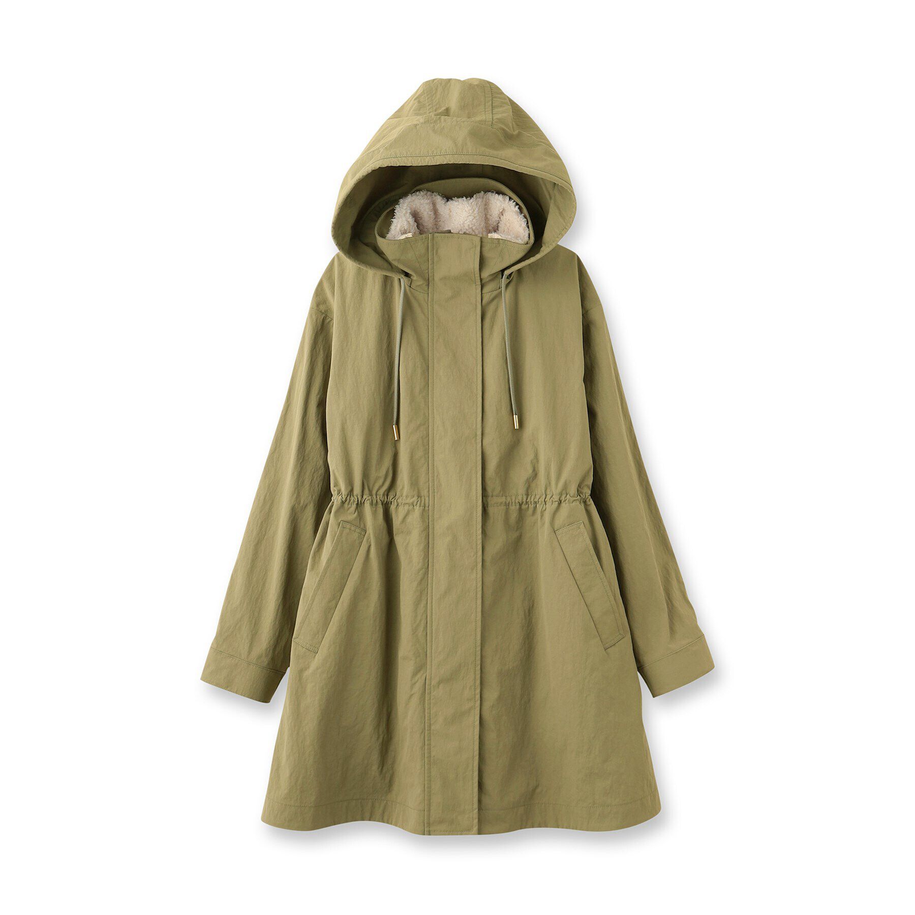 UNTITLED「【フード取り外し可/ロング丈】ボアライナー付きコート」|ミリタリー・モッズコート|