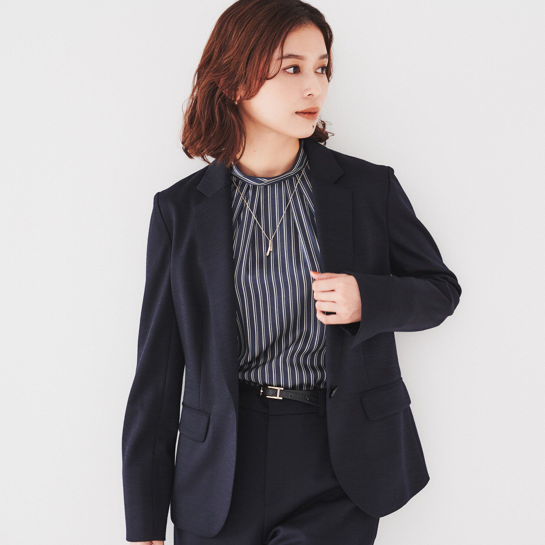 UNTITLED「【通勤スーツ】ウール混ジャージ テーラードジャケット」|テーラードジャケット|