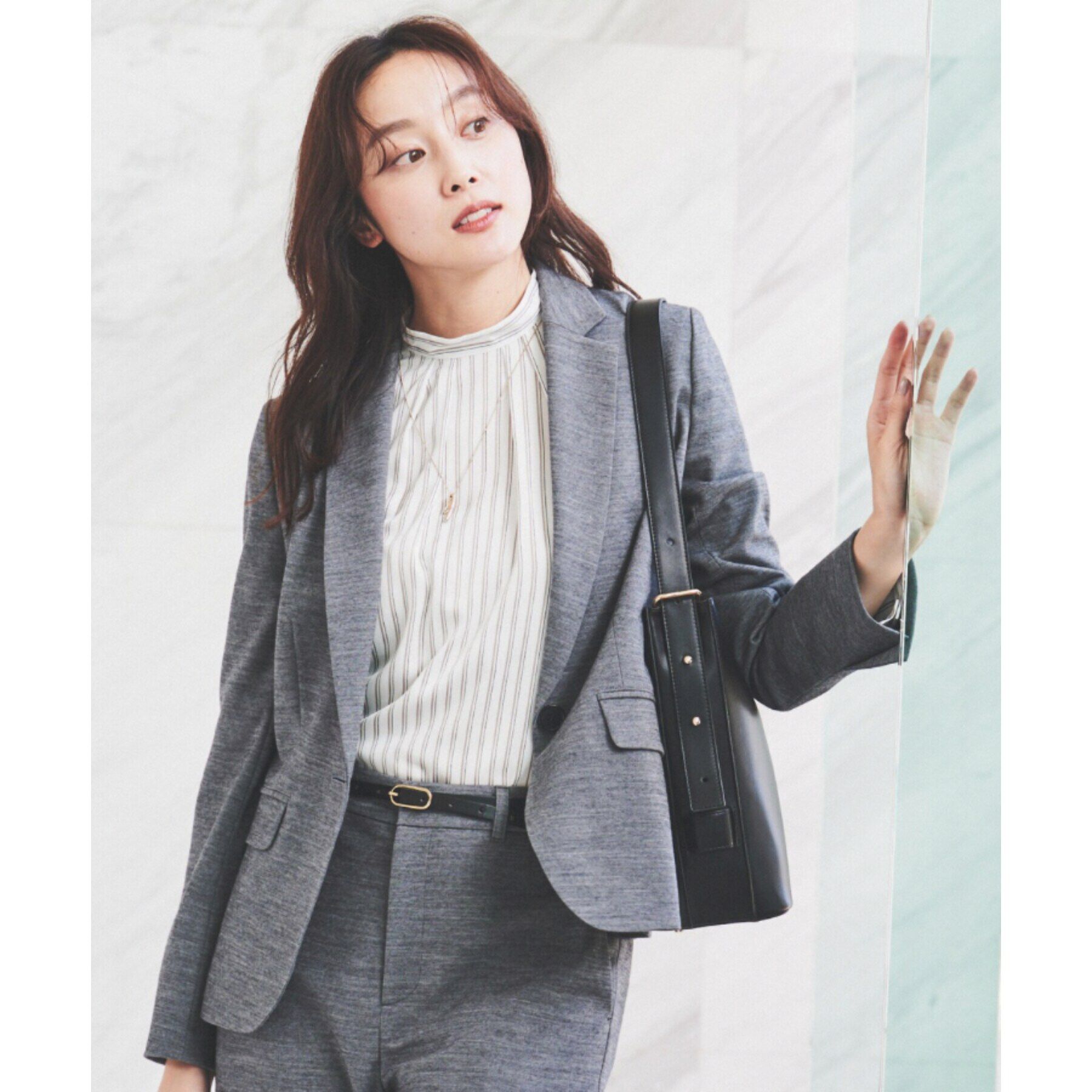 UNTITLED「【通勤スーツ】ウール混ジャージ テーラードジャケット」|テーラードジャケット|