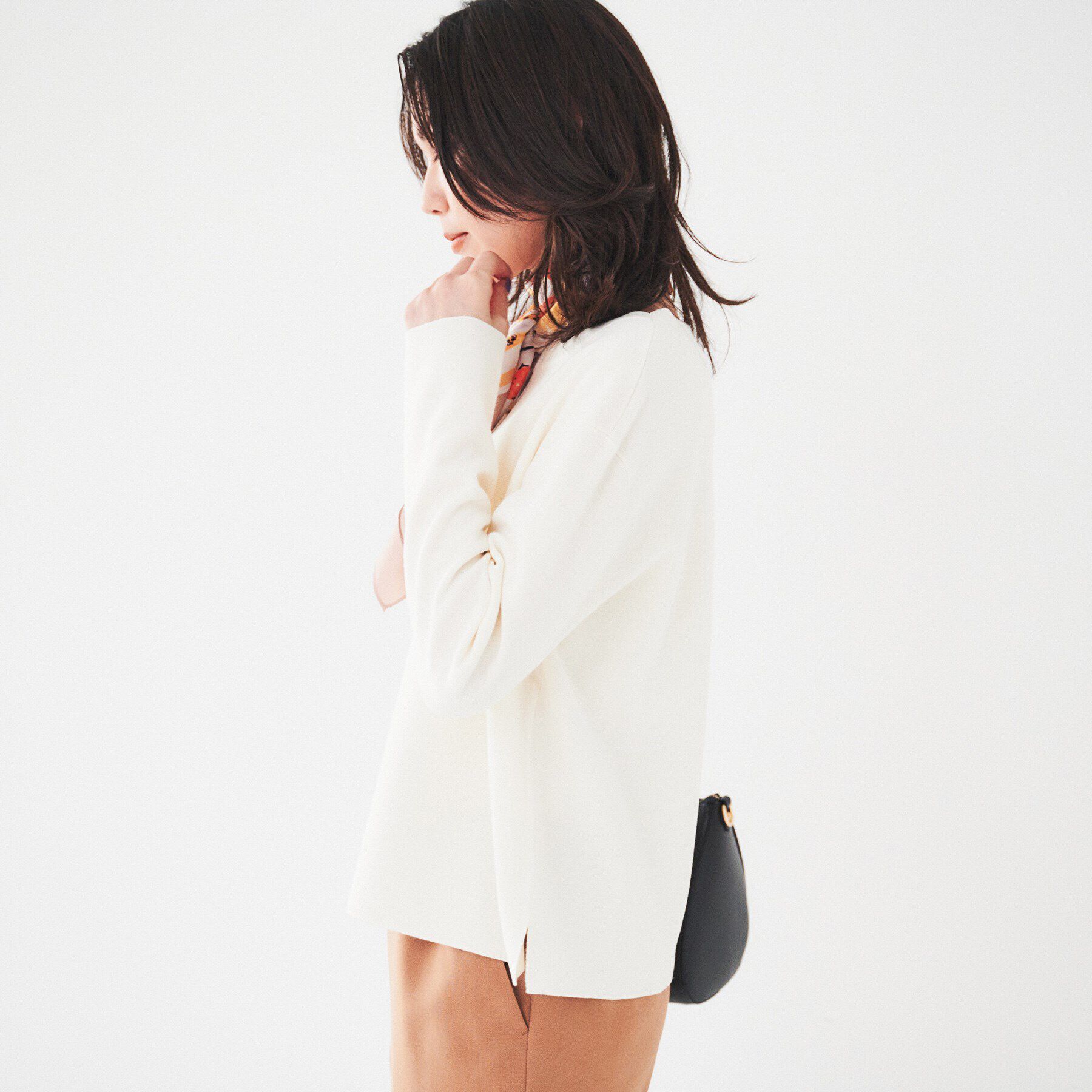 UNTITLED「【アンサンブル可能/8色展開】ミラノリブ ワイドボートネックプルオーバーニット」|ニット・セーター|