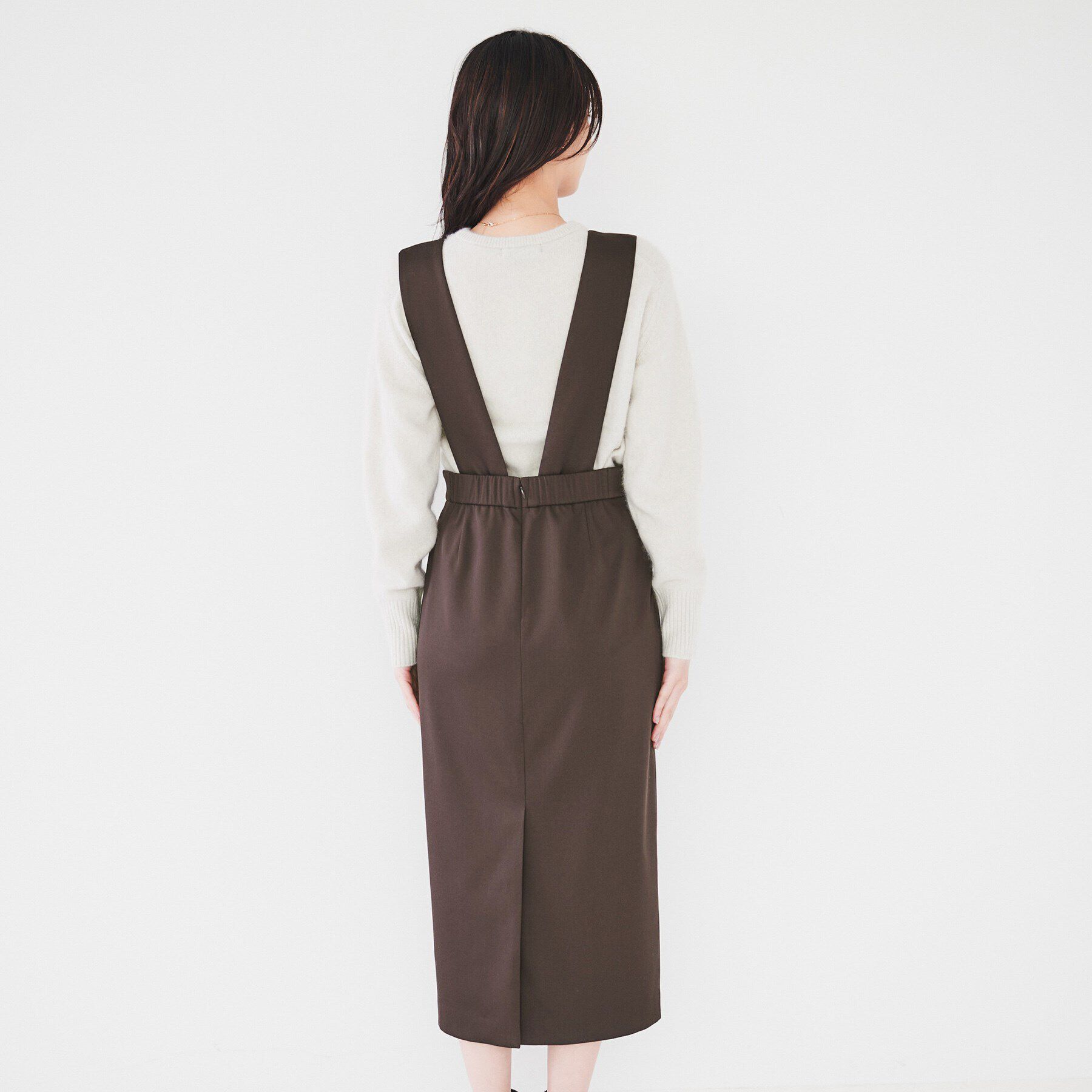 UNTITLED「【肩紐取り外し可/日本製/ミモレ丈】2WAYジャンパースカート」|スカート|