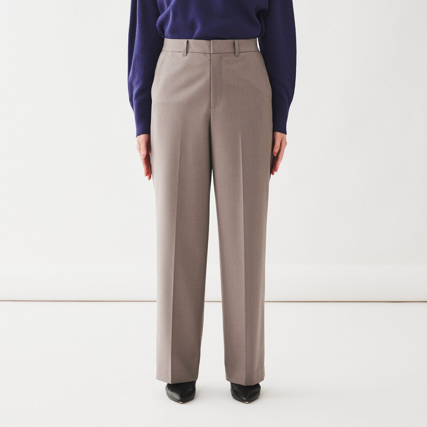 UNTITLED「【後ろウエストゴム/日本製/センタープレス】ミルドワイドパンツ」|その他|