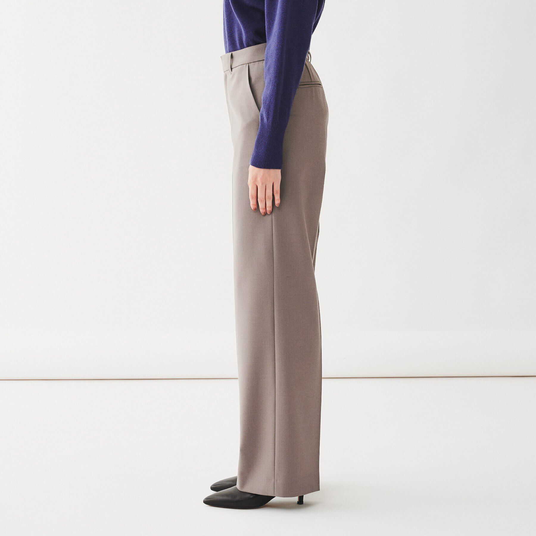 UNTITLED「【後ろウエストゴム/日本製/センタープレス】ミルドワイドパンツ」|その他|