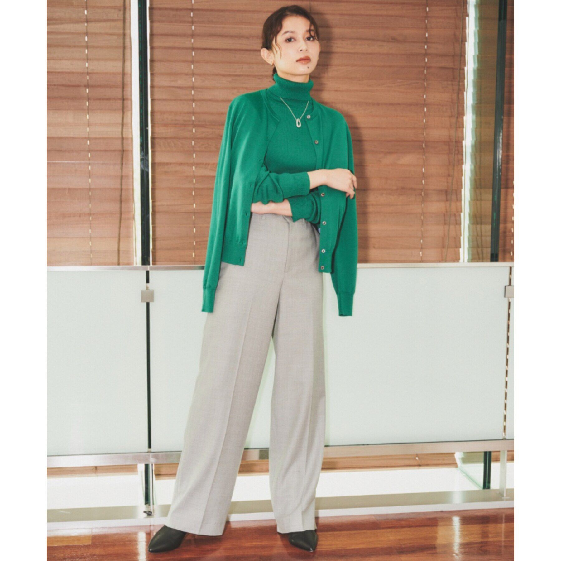 UNTITLED「【後ろウエストゴム/日本製/センタープレス】ミルドワイドパンツ」|その他|