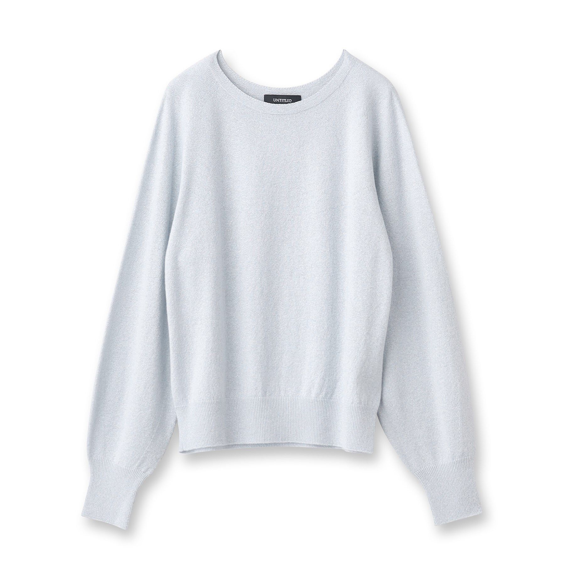 UNTITLED「【日本製/オンオフ使える】ラメ混パフスリーブプルオーバーニット」|ニット・セーター|