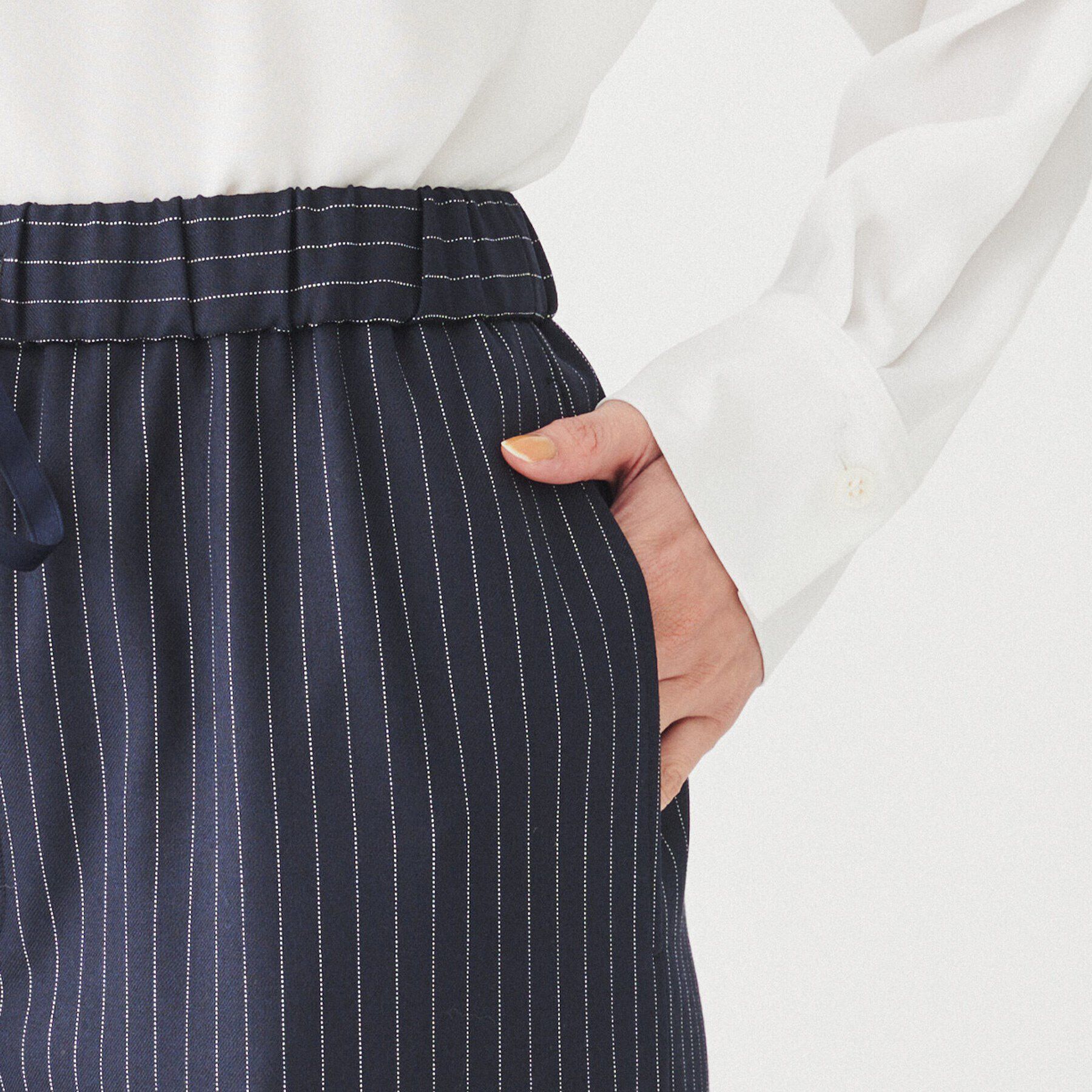 UNTITLED「【ウエストゴム/ワイド】ストライプイージーパンツ」|その他|