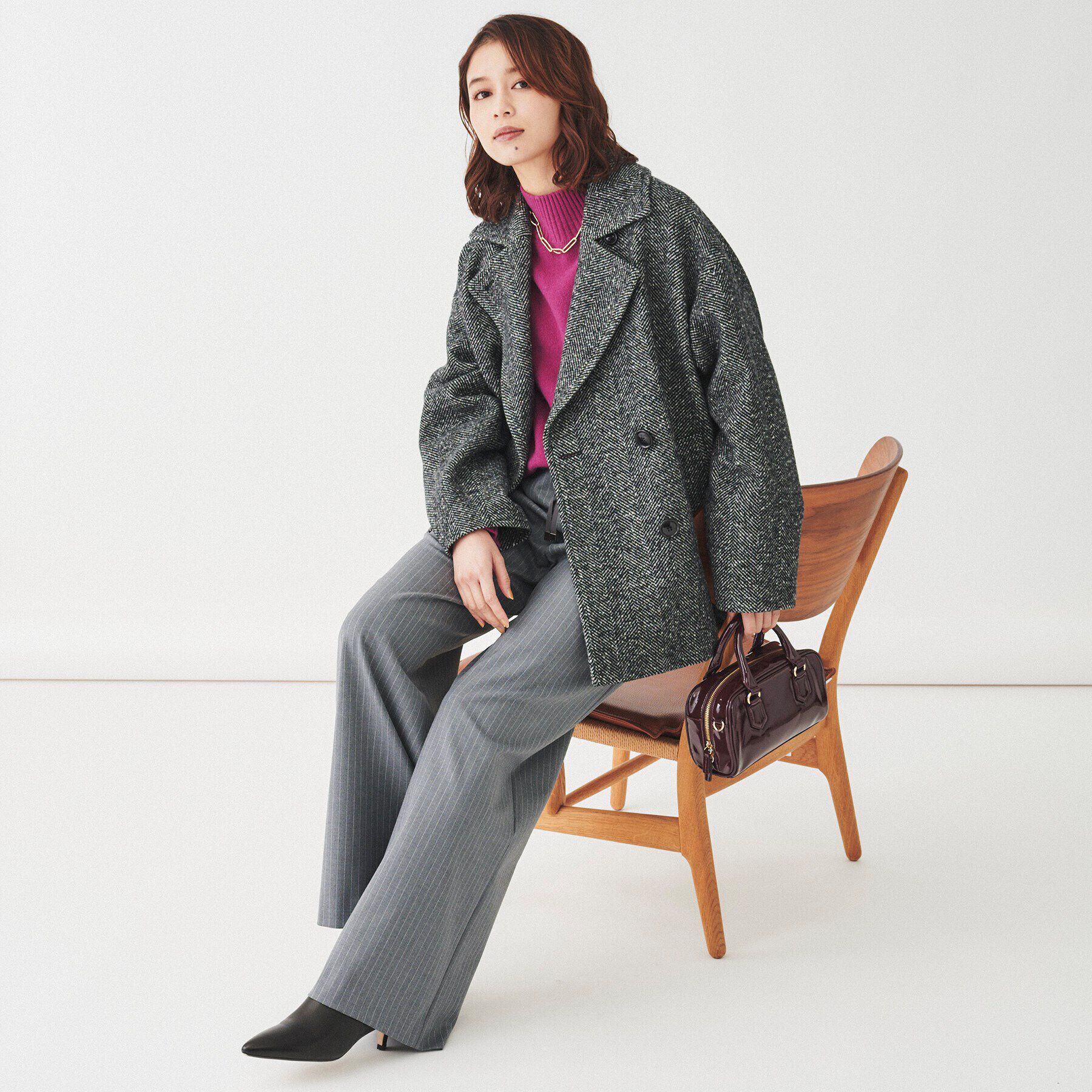 UNTITLED「【ウエストゴム/ワイド】ストライプイージーパンツ」|その他|