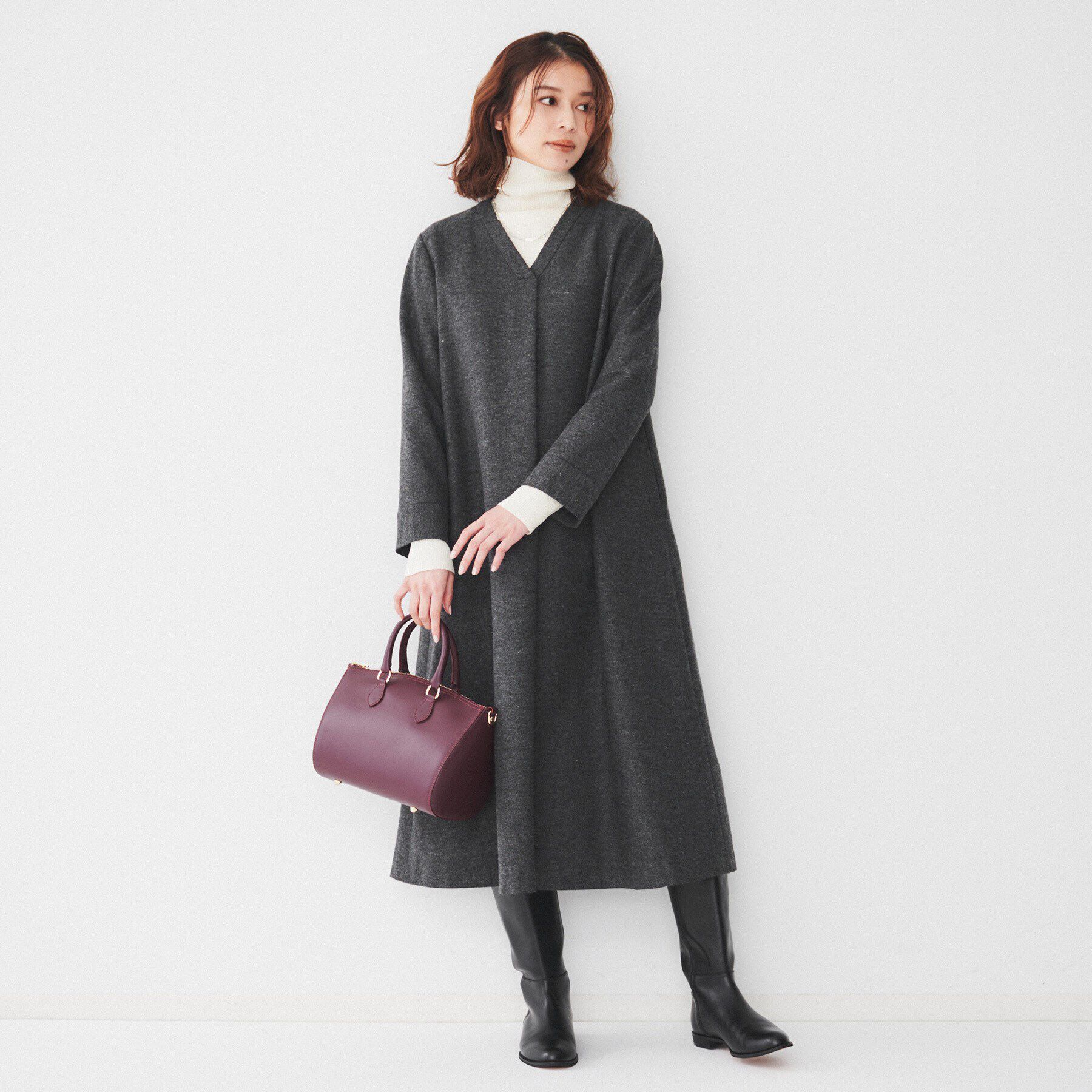 UNTITLED「【ポケット付/きれいめ】ネップツイード Aラインワンピース」|ワンピース|