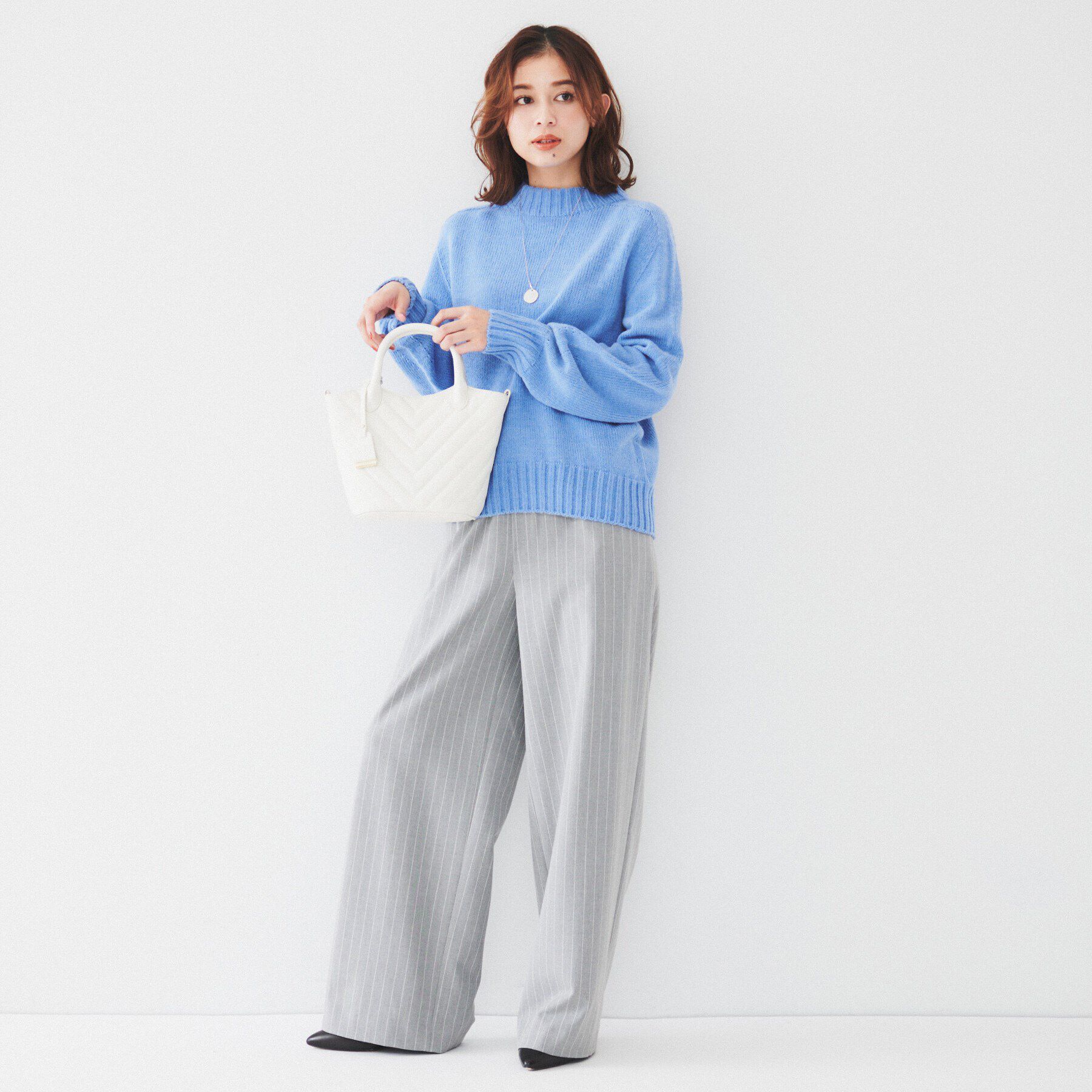 UNTITLED「【洗える】ミドルゲージ モックネックニット」|ニット・セーター|