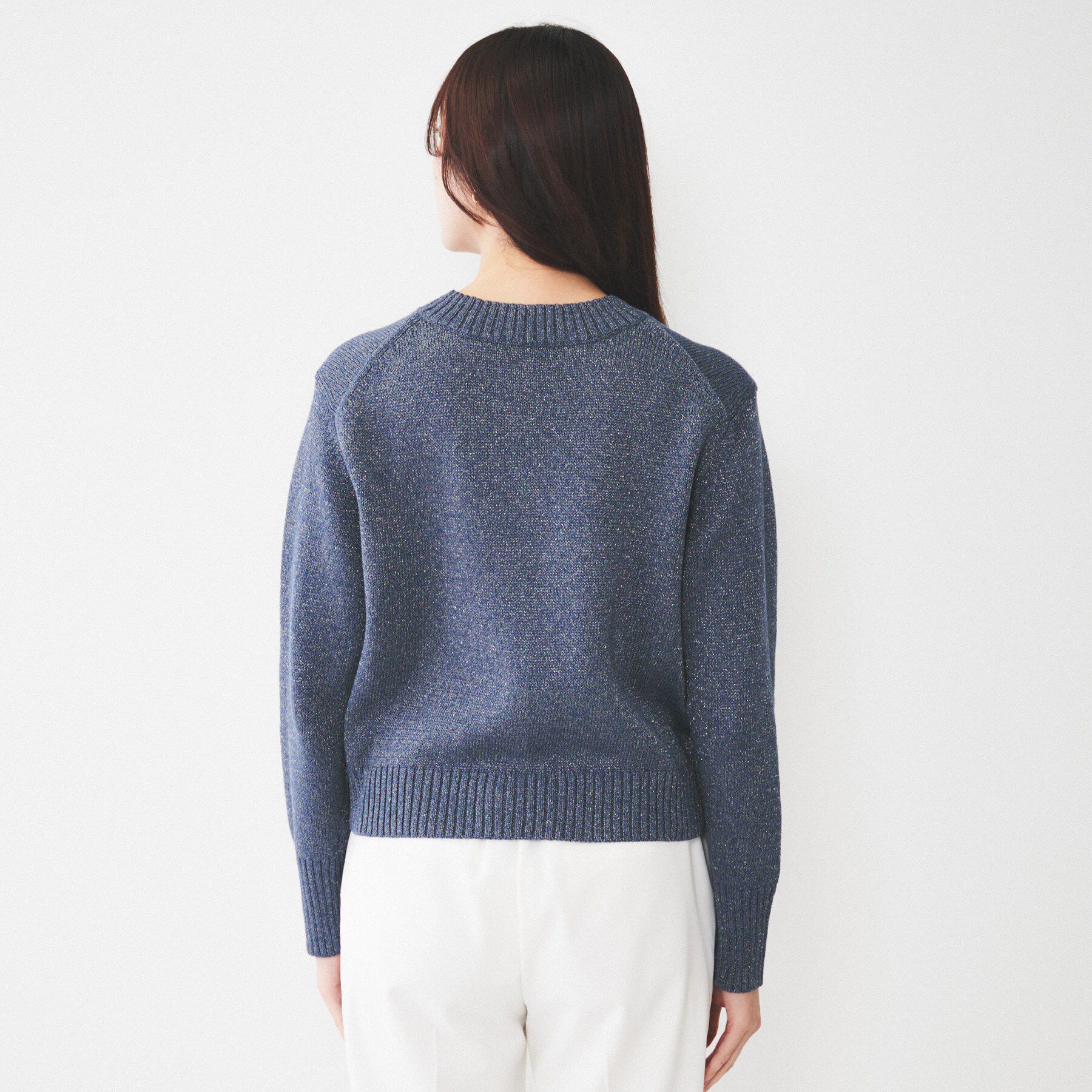 UNTITLED「【アンサンブル可能/ラメ調】コンパクトニットカーディガン」|カーディガン|