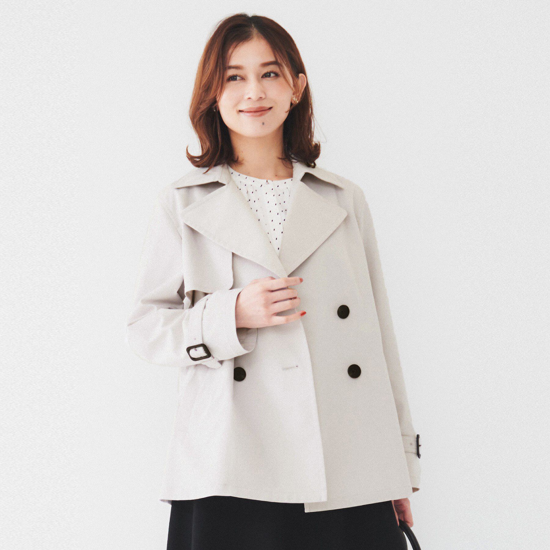 UNTITLED「【洗える/ストレッチ】ショートトレンチコート」|トレンチコート|