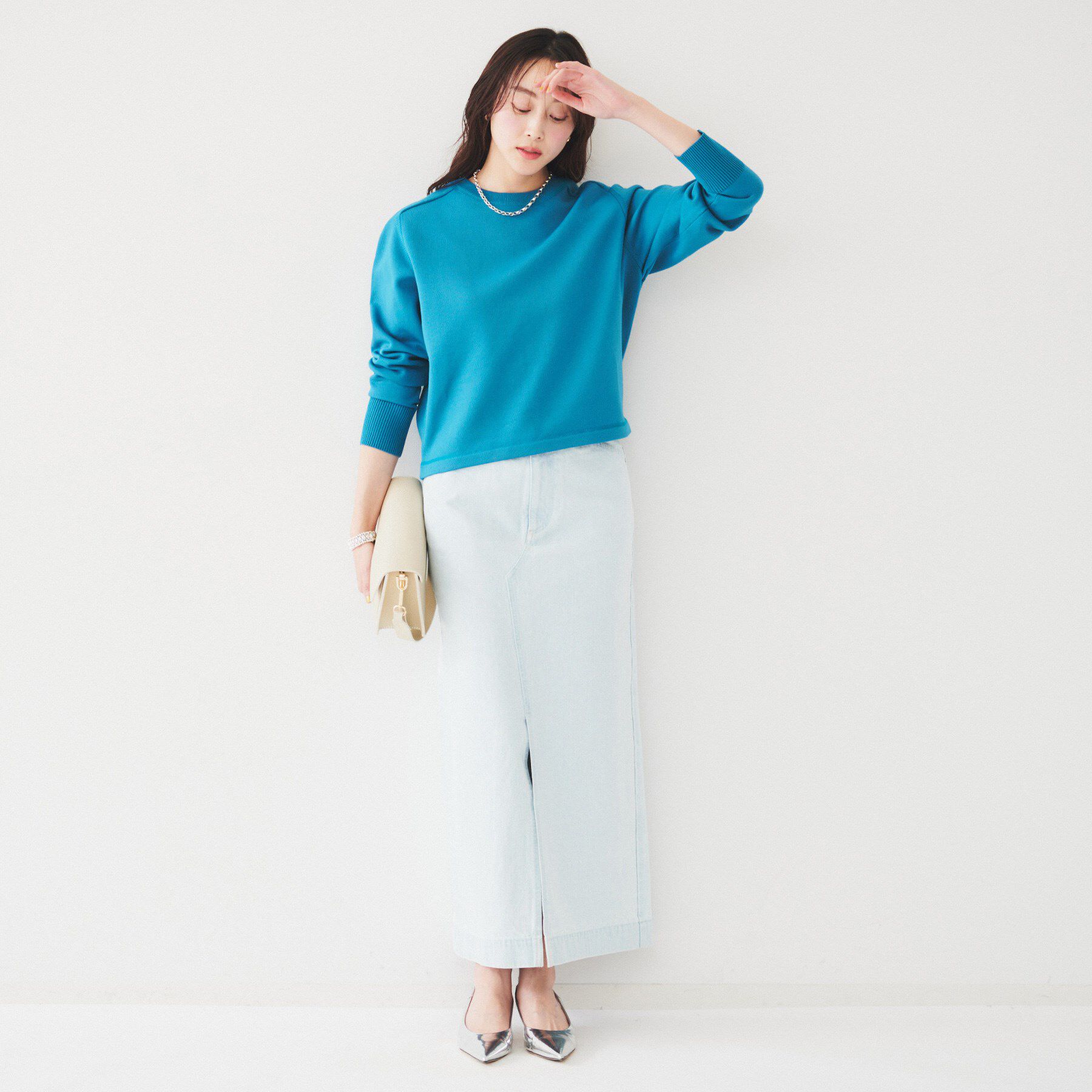 UNTITLED「【オンオフ使える】ドルマンスリーブニット」|ニット・セーター|